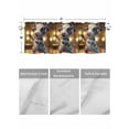 thumbnail image 2 of Kitchen Valances for Window, Countryside Cows with Headphones Light Filtering Rod Pocket Valance Curtain, Farm Funny Animal Art Short Curtains Window Topper for Bedroom Bathroom Living Room 60x18in, 2 of 9
