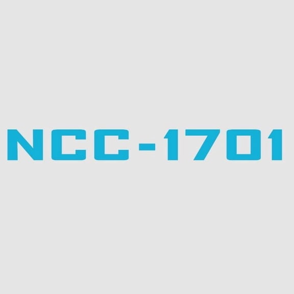 NCC-1701 USS Enterprise Vinyl Decal Sticker UV & Waterproof Bumper Window Laptop Automotive Water Bottle Gift accessories – SKY BLUE 8"