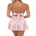 thumbnail image 4 of Women‘s Summer Mini Dress  Spaghetti Strap Tie Knot Back A-Line Dress, 4 of 5