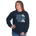 thumbnail image 3 of Smurfs Cartoon Come At Me Bro Funny Sweatshirt for Men or Women Brisco Brands S, 3 of 6