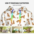 thumbnail image 4 of Lsque Labrador Retriever Dog Pattern Casual Women's Hoodie,Hooded Sweatshirt with Kangaroo Pocket,Pullover Hoodie with Eye-catching Drawstrings-Small, 4 of 7