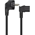 thumbnail image 3 of Toptekits EU Europe Schuko to C13 Cable,(3ft/1m) 2-Prong European Schuko to Right Angled C13 Power Cord,Standard AC Power Cord, CEE7/7 to C13 (Schuko to Right C13), 3 of 8
