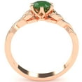 thumbnail image 3 of Celtic Trinity Knot Emerald Engagement Ring In 14k Rose Gold, 3 of 6