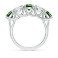 thumbnail image 2 of ANGARA Lab Grown 1.65 Ct Half Eternity Emerald & Lab Diamond Wedding Ring for Women in 925 Sterling Silver (Size-5.5mm) | May Birthstone, Anniversary, Jewelry Gift for Women | Lab-Grown Emerald Ring, 2 of 8