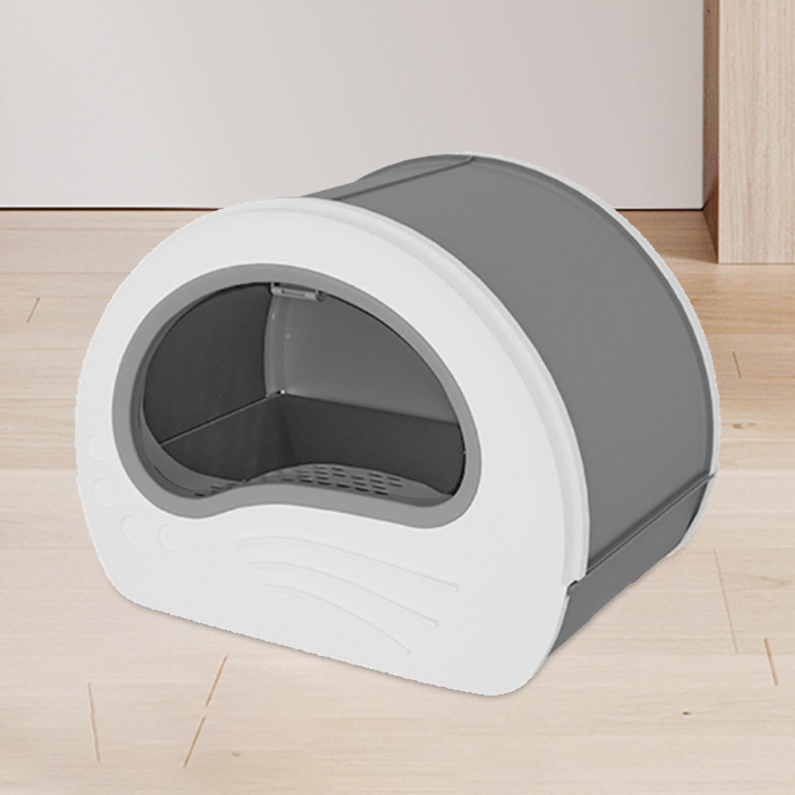 Bvdfgk Fully Enclosed Cat Litter Box for Indoor Cats Portable Anti Splashing Large Size