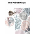thumbnail image 7 of Curtain Valance for Windows,Ocean Coral Starfish Shell on White Kitchen Valances Rod Pocket Short Curtains,Colorful Underwater World Window Treatment Panel for Bedroom Bathroom 42"x12", 7 of 7