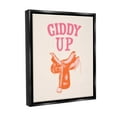 thumbnail image 4 of Stupell Industries Giddy Up Phrase Typography Painting Black Floater Framed Canvas Art Print Wall Art, 17 x 21, 4 of 10