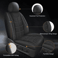 thumbnail image 3 of Car Seat Cover Fit for Buick Enclave 2017-2025 Waterproof Leather Seat Covers Car Seat Protector Compatible Airbag Black,Front Set( 2 Seats), 3 of 8