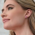 thumbnail image 3 of Gem Stone King 4.88 Ct Oval Pink Mystic Topaz 18K Rose Gold Plated Silver Earrings, 3 of 5