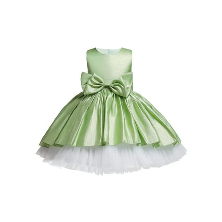 

Toddler Baby Girls Sequin Princess Dress Sleeveless Bowknot Sundress Formal Pageant Wedding Party Tulle Tutu Dress