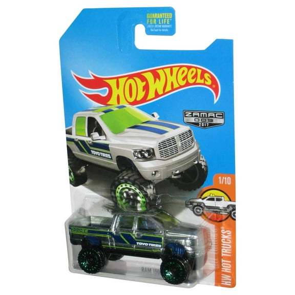 Hot Wheels HW Hot Trucks 1/10 (2017) Silver Zamac 009 Ram 1500 Rebel Toy