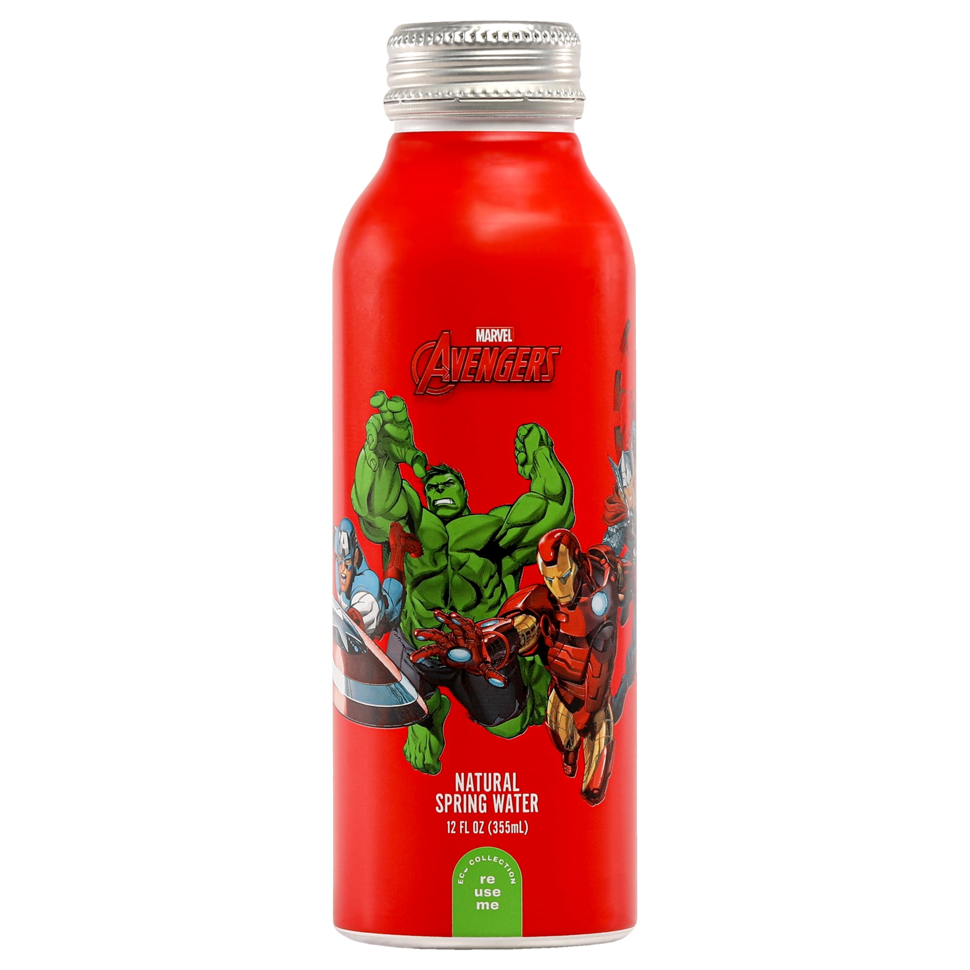 Marvel Avengers Aluminum Water Bottle, Bottled Water, 12 x 12 oz