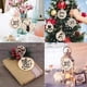 thumbnail image 4 of Adornos de madera para árbol de Navidad, adornos colgantes de corazón redondo, forma de campana de copo de nieve para decoración de árbol de Navidad DIY, 10 piezas, 4 of 4
