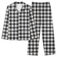 thumbnail image 6 of Cmtiyu Pajamas for Women Set Long Sleeve Notch Collar Button Pockets Top And Pants, Casual Loose Printed Loungewear Set, S-3XL, 6 of 6