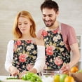 thumbnail image 3 of Pioneer Flower Floral Print Pattern Apron-Garden Aprons for Women with Pockets-Cotton Linen Waterproof Kitchen Cooking Gardening Aprons Adjustable for Kitchen,Cooking,BBQ and Salon 33x27 Inch, 3 of 7