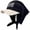 black, variant on Byfri Integrated Scarf Baseball Cap Sun Protection Visor Hat for Women Summer Beach Wear One Size