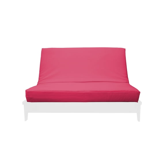 Premium Cotton/Polyester Futon Cover by Prestige Furnishings - Solid Collection - Solid Pink - Twin Size (39" x 75")
