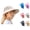 1pack-beige, variant on zrova Kids Sun Hat with Neck Flap, UPF UV Protection, Wide Brim Beach Fishing Hat for Toddler Boys Girls