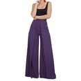 thumbnail image 3 of Sngxgn Women Casual Stretchy Pants Work Pants Straight Leg Trousers with Pockets(Purple,L), 3 of 3