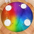 thumbnail image 2 of Colorful Tie Dye Pattern Round Fitted Tablecloth with Elastic Edge,Dining Table Cover Waterproof,Outdoor Round Tablecloth for Camping,Dining,Indoor and Outdoor, 2 of 7