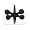 thumbnail image 5 of Decorative Metal Jack Sculpture for Home Décor - Modern Figurine for Bathroom, Office, and Living Room Décor - Abstract Accent for Entryway, Shelf Display, and Coffee Table - 5", Black, 5 of 12
