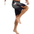 thumbnail image 2 of JanJean Men Boxing Trunks Training Fight Shorts Workout Gym Sportswear Middle Waist Kickboxing Black XL, 2 of 10