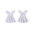 thumbnail image 6 of Bagilaanoe Toddler Baby Girl Summer Dress Fly Sleeve A-line Dresses 2T 3T 4T 5T 6T 7T Kids Casual Backless Swing Sundress, 6 of 6