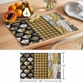 thumbnail image 6 of Black Grey Yellow Placemats Set of 4 Vintage Abstract Art Geometric Place Mats Indoor Wipeable Table Mats Washable Cloth Dining Table Placemats for Kitchen Holiday Party Home Decor 13x19 Inch, 6 of 9