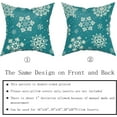 thumbnail image 5 of Teal Snowflakes Christmas Pillow Covers 16x16 Set of 2 Xmas Snow Holiday Decoration Print Decorative Outdoor Pillowcases Seasonal Winter Gift Farmhouse Throw Cushion Case Decor for Couch Sofa Bed, 5 of 6