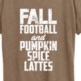 thumbnail image 2 of Instant Message - Fall Football Pumpkin Spice Lattes Short Sleeve Graphic T-Shirt, 2 of 5