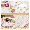 thumbnail image 6 of Spencer Crochet Bag Women Crochet Shoulder Bag Knitting Crossbody Handbag Floral Hollow Beach Tote Bag, White, 6 of 9