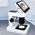 thumbnail image 1 of Electronic Microscope, 4.5" HD Screen, 12MP 5-32x Magnification, 8 LED Lights & 128GB Storage for Educators, Hobbyists, 1 of 7