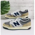 thumbnail image 1 of New Balance 480 Sneakers Men's Size 10 Low Top Trainer Shoes Gray Tan Leather, 1 of 6