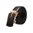 thumbnail image 1 of Cinturón de cuero de negocios para hombres con hebilla automática de ratchet Inspire Chic para el Día del Padre, curva dorada 53 1/8-55 7/8, 1 of 6