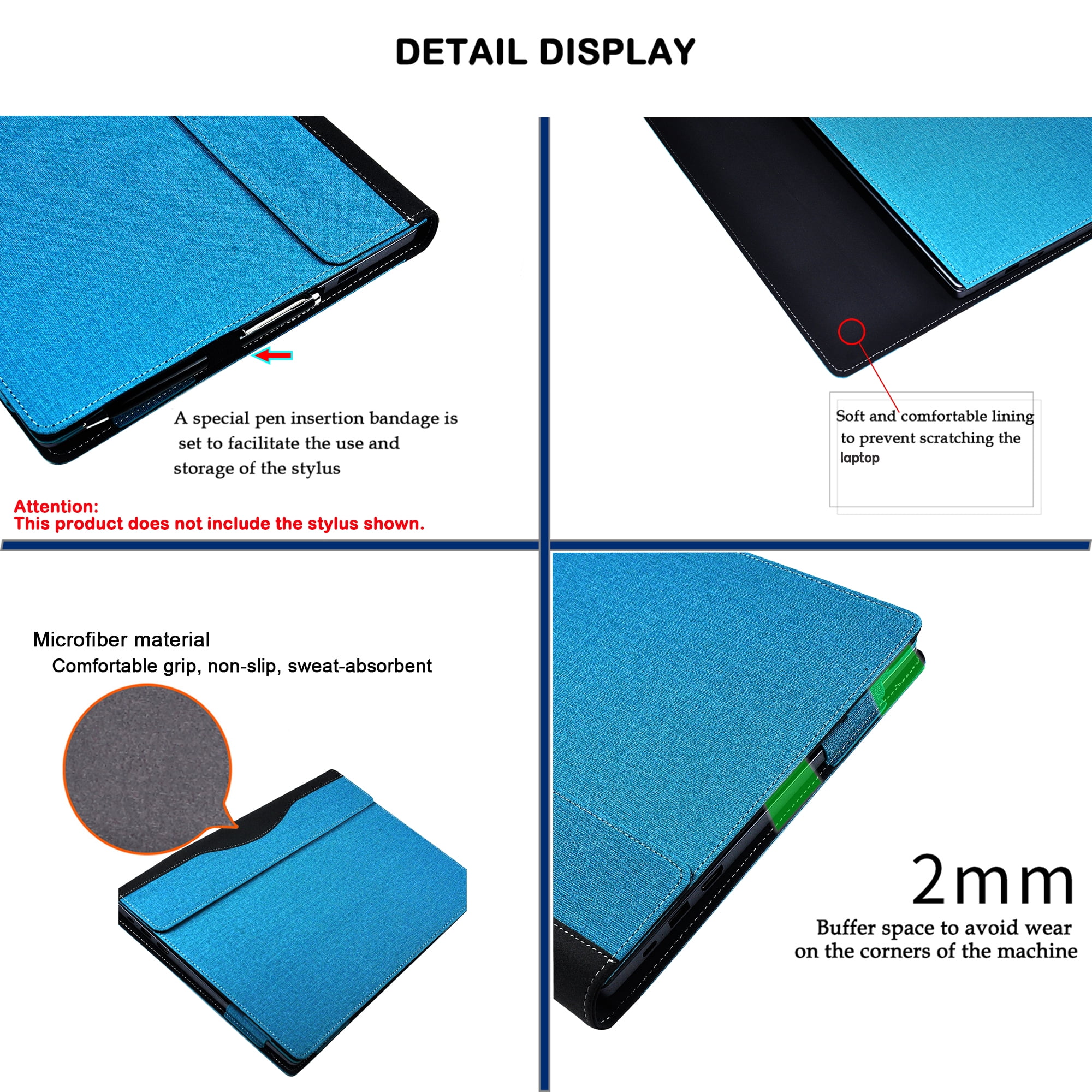Cover Case for 15.6'' HP Envy x360 2-in-1 Laptop 15t-fe 15-fh 15z-fh 15-fe 15-ew 15t-ew 15z-ey & HP Pavilion x360 Convertible 15t-dw 15-er,PU leather Protective Shell Laptop Bag