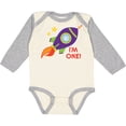 thumbnail image 3 of Inktastic 1st Birthday Rocketship One Year Old Boys or Girls Long Sleeve Baby Bodysuit, 3 of 5