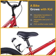 Royalbaby Freestyle 18 Kids Bicycle for Boys Girls, Ages 6-9 Years, Red
