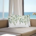 thumbnail image 3 of Lumbar Pillow Covers 20x12 Inch Set of 2, Eucalyptus Leaves Waterproof Outdoor Pillow Covers, Sage Green Spring Summer Botanical Decorative Cushion Pillowcases for Couch, Sofa, Bed, Garden, Patio, 3 of 9