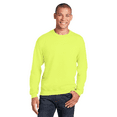 thumbnail image 3 of Gildan Long Sleeve Men's Sweatshirt, Hi Vis Durable Heavy Blend Casual Crewneck Sweatshirt, Safety Green, 3XL, 3 of 6