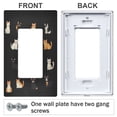 thumbnail image 3 of Yayeee Rocker Switch Wall Plate 2-Gang 4.7"x4.6" Home Decorative Outlet Cover, Pixel Cat, 3 of 6