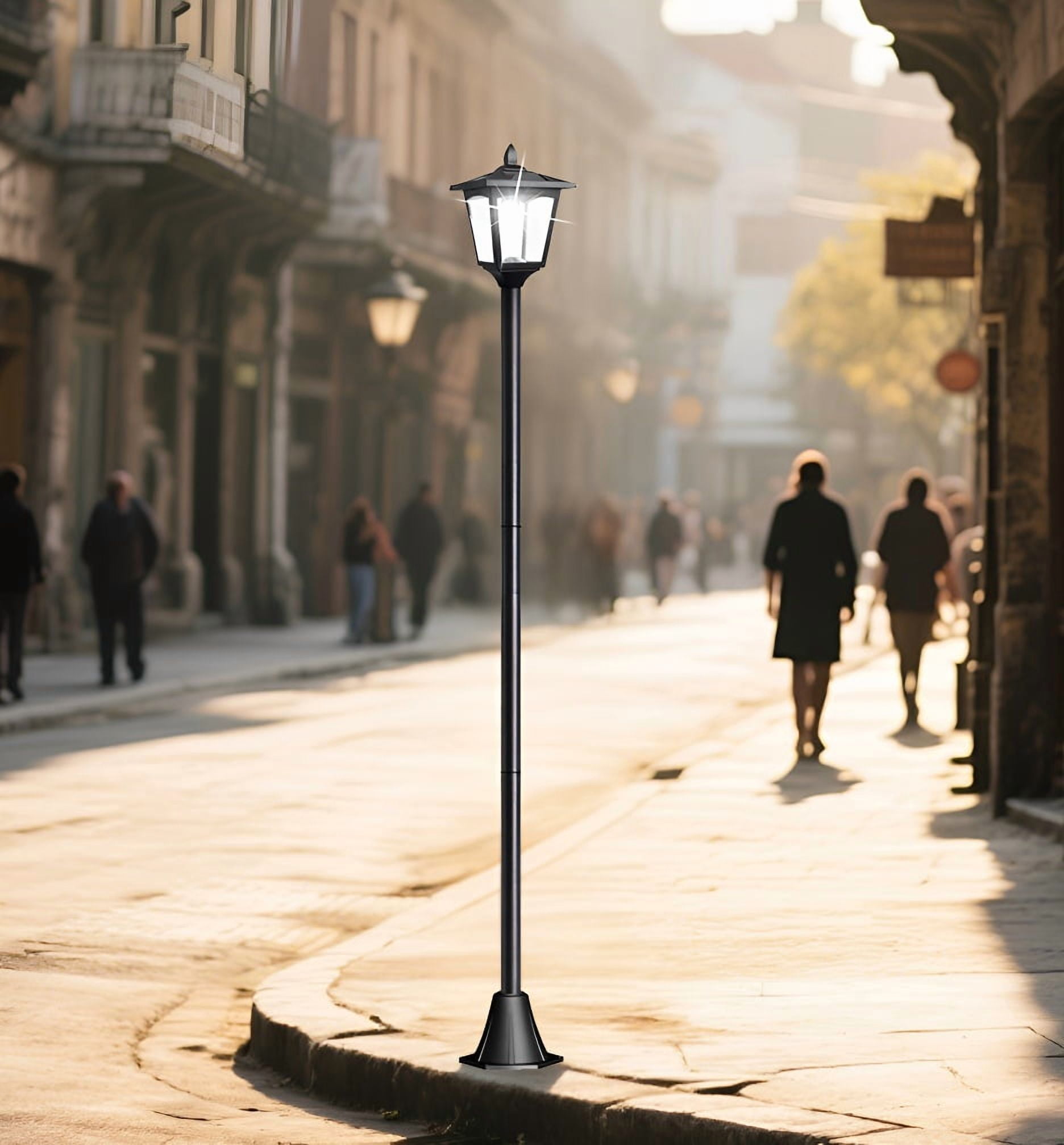 67" Outdoor Solar Lamp Post Light with Adjustable Height, Vintage LED Waterproof Pathway Light for Garden, Yard, Patio, Lawn Decor