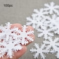 thumbnail image 2 of 100pc Metallic Christmas Confetti Snowflake Decorations for Festive Home Holiday Party Celebration 100PCS, 2 of 3