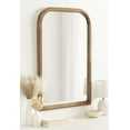 thumbnail image 6 of Kate and Laurel Glenby Transitional Arch Wall Mirror, 24 x 36, Rustic Brown, Wooden Farmhouse Arched Bathroom Mirror with Rounded and Stepped Frame Profile, 6 of 7
