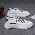 thumbnail image 1 of Zapatos casuales para hombre Zapatillas planas de cuero PU antideslizantes Transpirables para primavera y otoño Wdftyju Tenis De Mujer Tenis De Hombre, 1 of 8