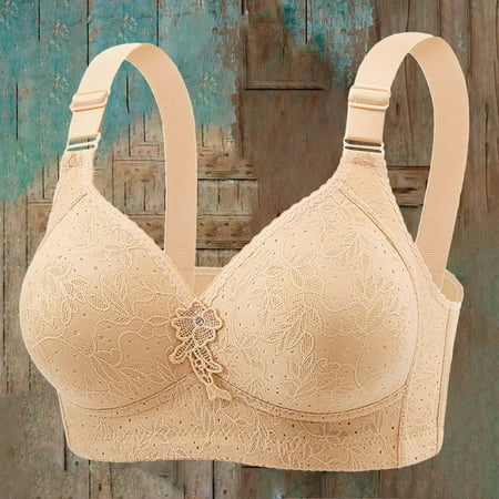 Pavied Push Up Bra Wireless Bras Sports Bra Womens No Ring French Womens Front Close Bra T Back Plus Size Unlined Bra For Large Bust Lactation Underwear Seamless Bras Womens Bras A S