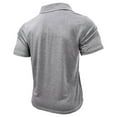 thumbnail image 5 of Fnnxeal Mens Polo Shirts Summer Lightweight Collared Button Short Sleeve Casual Gray Polo Shirts for Men Size S, 5 of 5