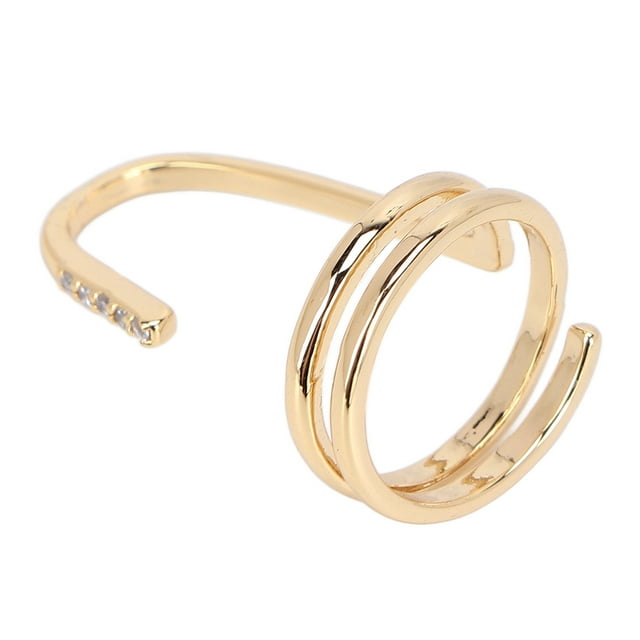 Finger Nail Ring, Electroplated Copper Jewelry with Plating for Parties Weddings Daily Wear Girlfriends