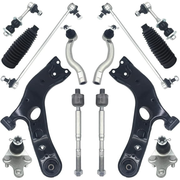 Front Lower Control Arm Ball Joint Tie Rod Kit Replacement For 2006-2018 Toyota RAV4