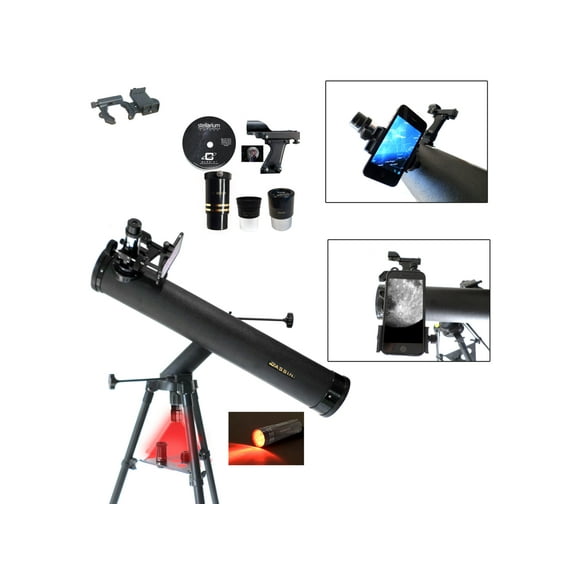 Cassini C-SS80 800mm x 80mm Astronomical Reflector Telescope with Smartphone Photo Adapter