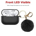 thumbnail image 6 of Airpods Pro 2 Case Cover 2022, Njjex Soft Silicone Skin Cover Shock-Absorbing Protective Case with Keychain Fur Ball for New Apple Airpods Pro 2nd Gen Case (black), 6 of 7